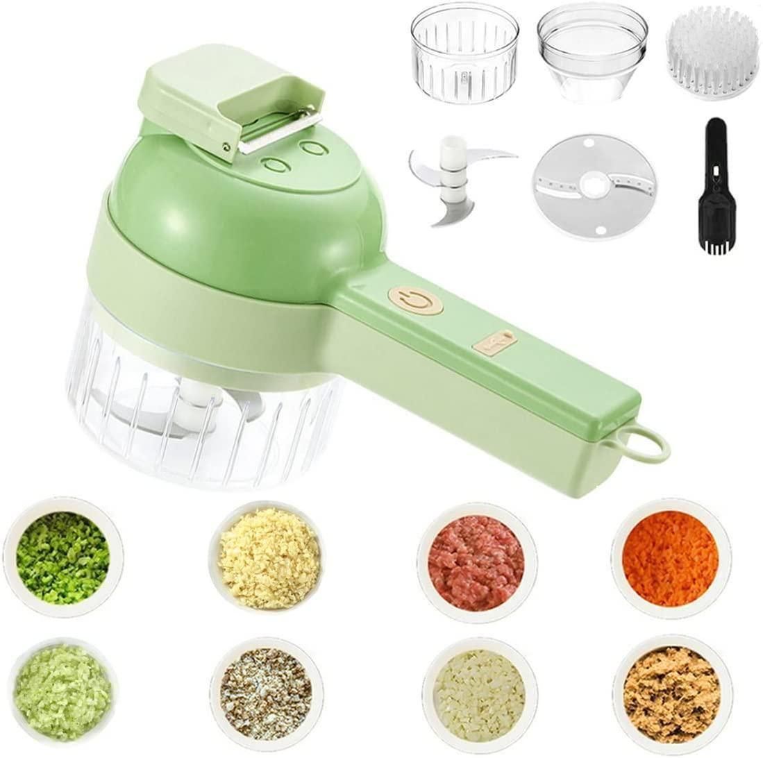 🥗 4 in 1 Portable Electric Vegetable Cutter Set
