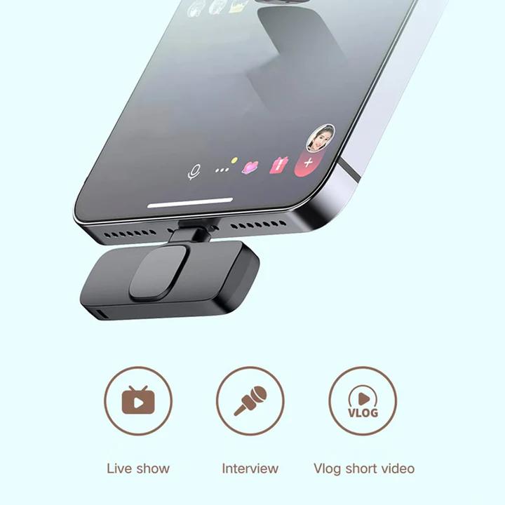 I🎙️ K8 Wireless Lavalier Microphone (Type-C & iPhone Compatible)