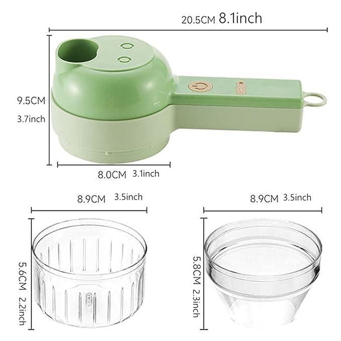 🥗 4 in 1 Portable Electric Vegetable Cutter Set