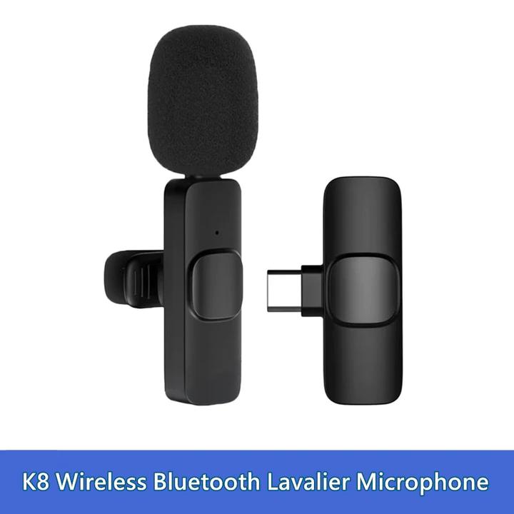 I🎙️ K8 Wireless Lavalier Microphone (Type-C & iPhone Compatible)