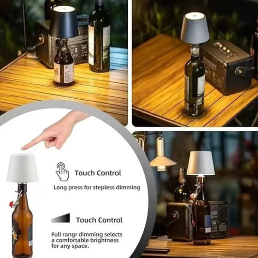 ✨ Wireless Bottle Lamp – Touch Dimmable LED Night Light