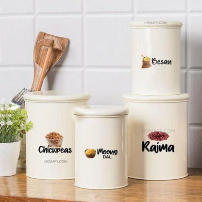 3D Premium Waterproof Kitchen Spice Jar Label Stickers (60 Pcs Set)