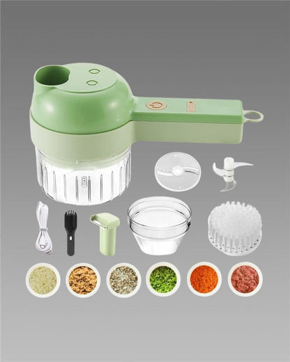 🥗 4 in 1 Portable Electric Vegetable Cutter Set