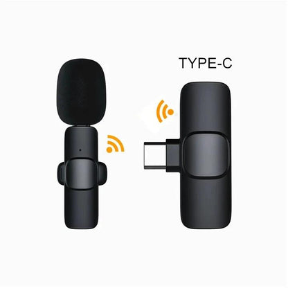 I🎙️ K8 Wireless Lavalier Microphone (Type-C & iPhone Compatible)