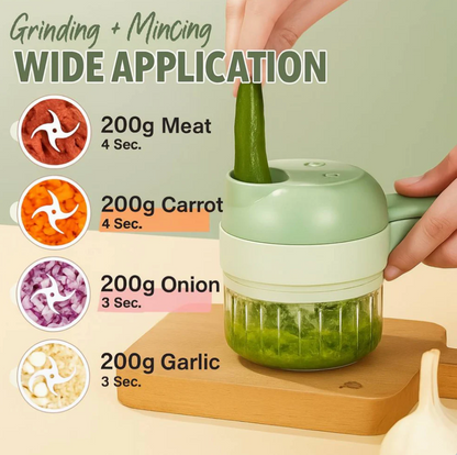 🥗 4 in 1 Portable Electric Vegetable Cutter Set