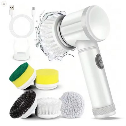5-in-1 Electric Scrubber | Multi-Functional Brush for Bathroom, Kitchen & Floors