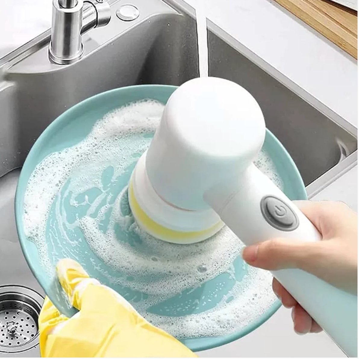 5-in-1 Electric Scrubber | Multi-Functional Brush for Bathroom, Kitchen & Floors