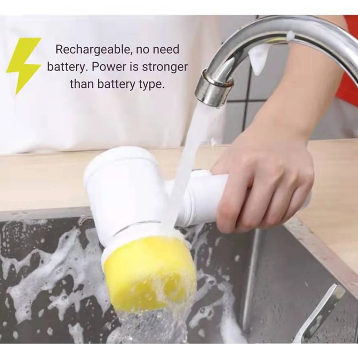 5-in-1 Electric Scrubber | Multi-Functional Brush for Bathroom, Kitchen & Floors