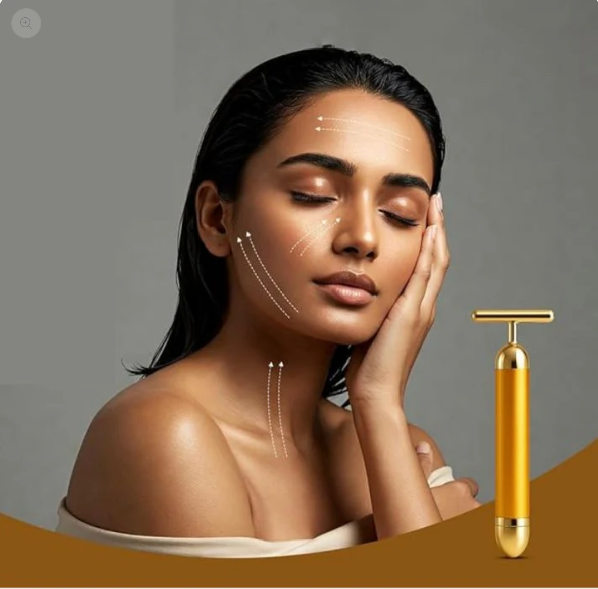 🪄 24K Gold Energy Beauty Bar Electric Facial Massage Roller