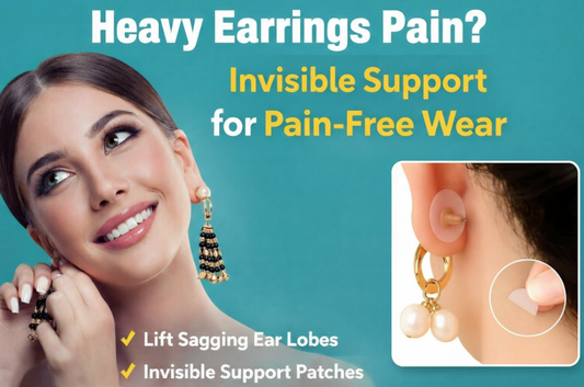 Ear Lobe Support Patches for Heavy Earrings (200 Invisible Patches | Pain-Free Wear)